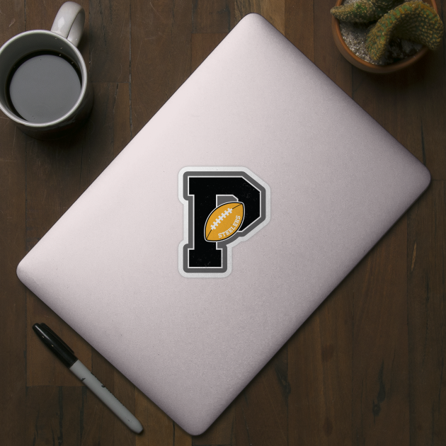 Big Bold Pittsburgh Steelers Monogram by Rad Love